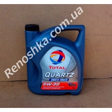 Масло моторное TOTAL QUARTZ INEO MC3 5W30 ( 5л ) синтетика, 5 литров! для RENAULT LOGAN